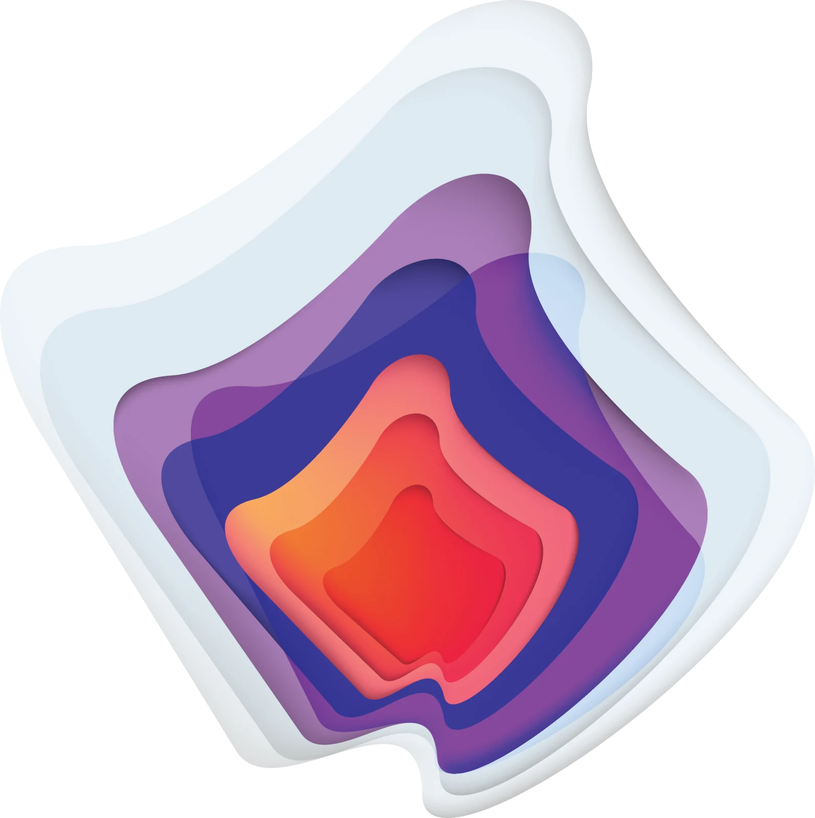 Layered topographic visualisation of B2B revenue structure